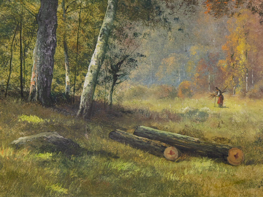 Антикварний живопис «Лісовий пейзаж», Ф. Чипріані (F.Cypriany)