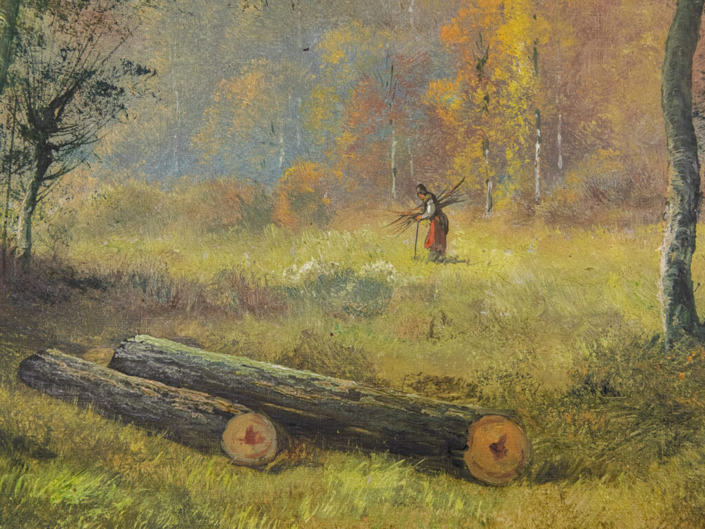 Антикварний живопис «Лісовий пейзаж», Ф. Чипріані (F.Cypriany)