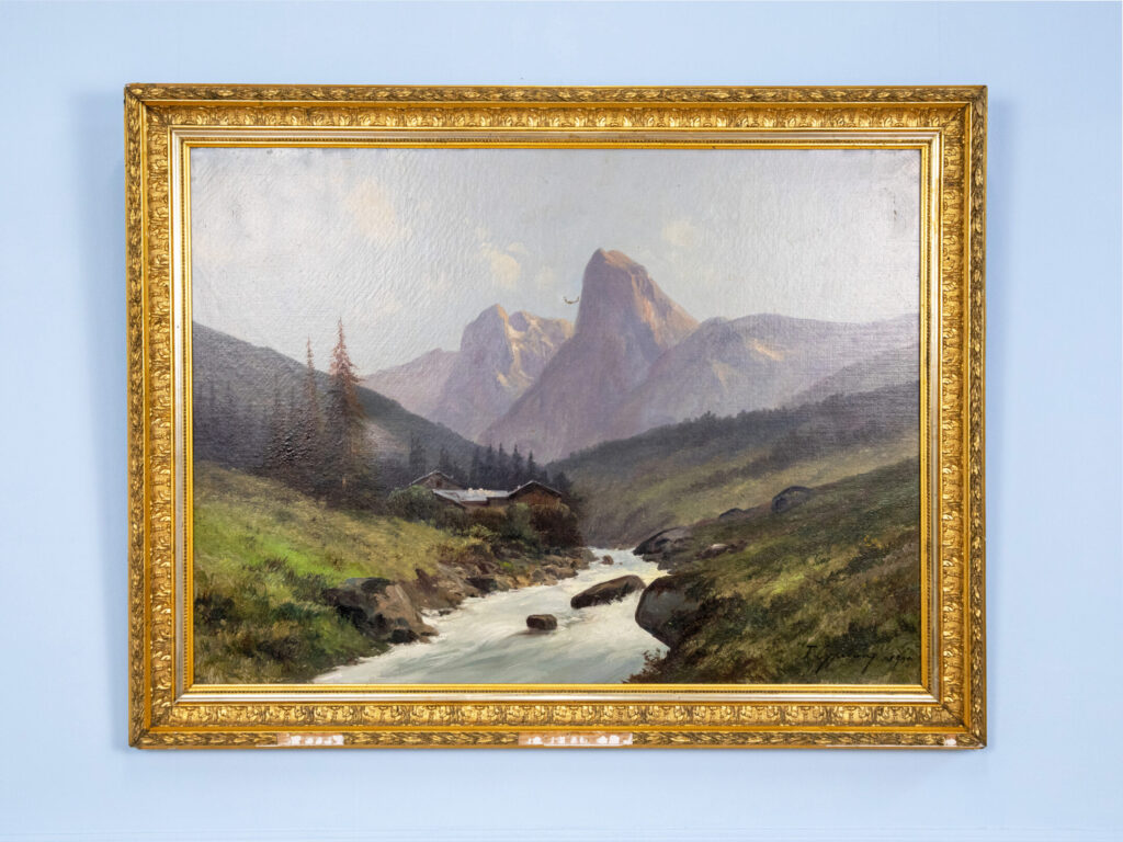 BN4A2805 копія Антикварний живопис «Гірський пейзаж», Ф. Чипріані (F. Cypriany)