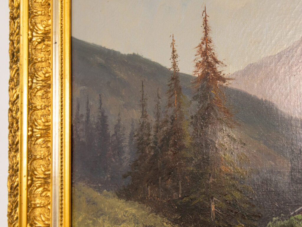 BN4A2811 Антикварний живопис «Гірський пейзаж», Ф. Чипріані (F. Cypriany)