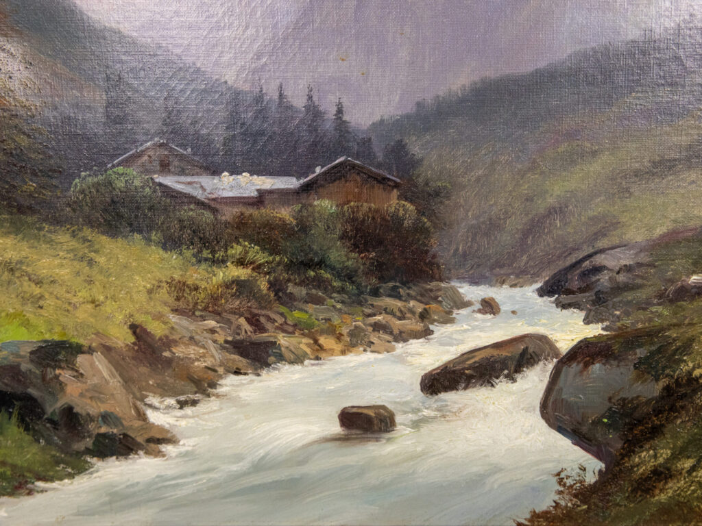 BN4A2815 Антикварний живопис «Гірський пейзаж», Ф. Чипріані (F. Cypriany)