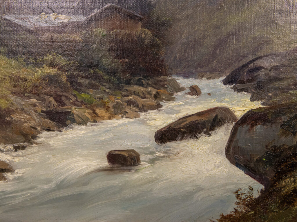 BN4A2824 Антикварний живопис «Гірський пейзаж», Ф. Чипріані (F. Cypriany)