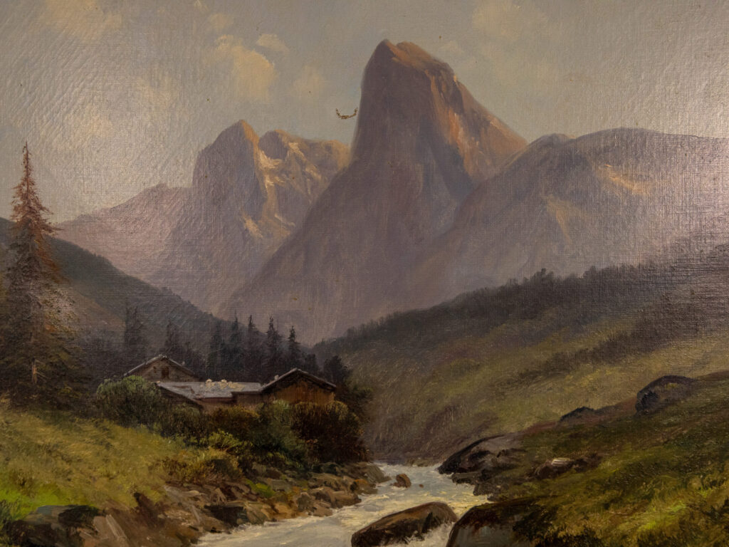 BN4A2826 Антикварний живопис «Гірський пейзаж», Ф. Чипріані (F. Cypriany)