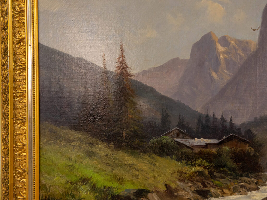 BN4A2827 Антикварний живопис «Гірський пейзаж», Ф. Чипріані (F. Cypriany)