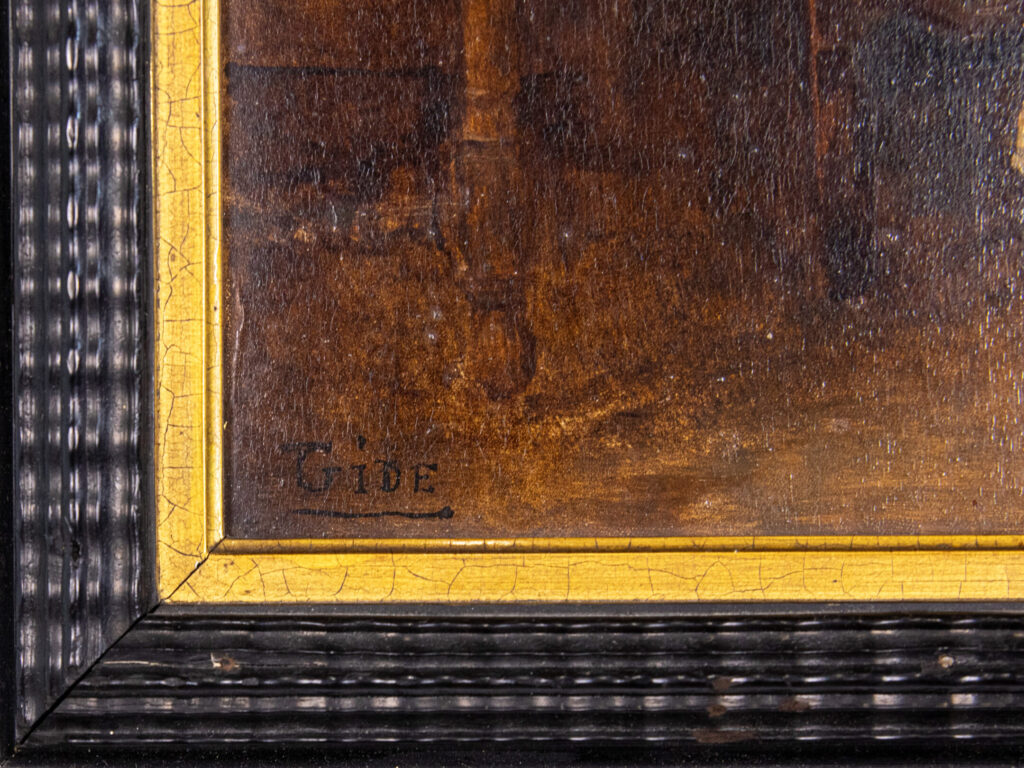 Антикварний живопис «Портрет чоловіка», E. Gide