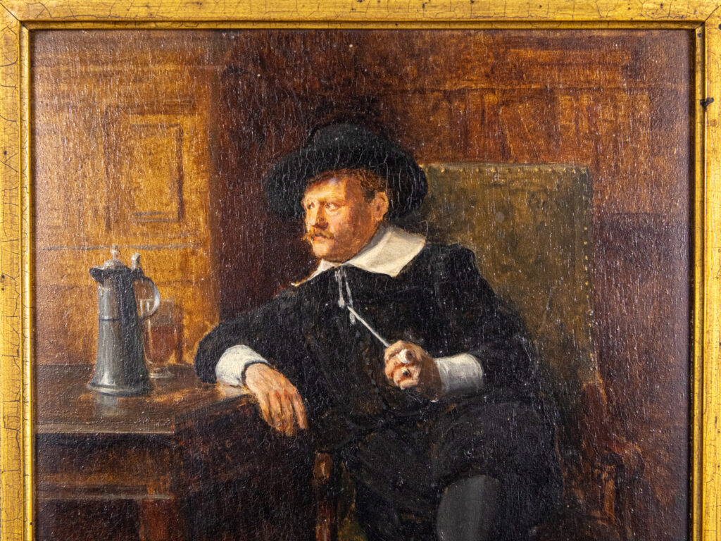 Антикварний живопис «Портрет чоловіка», E. Gide