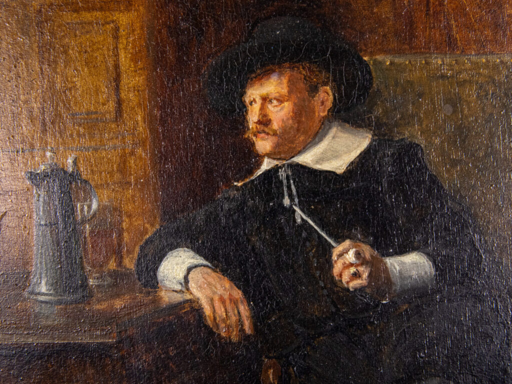 Антикварний живопис «Портрет чоловіка», E. Gide