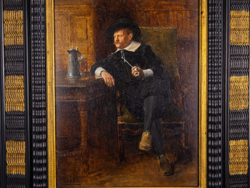 Антикварний живопис «Портрет чоловіка», E. Gide