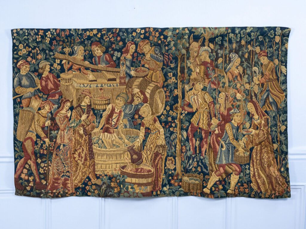 Вінтажний гобелен «Збір винограду»