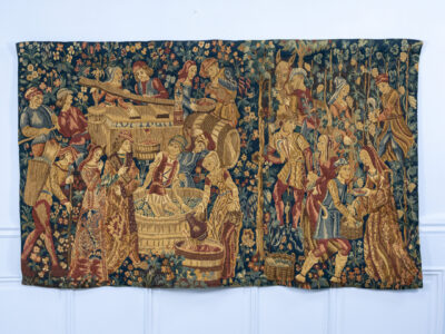 Вінтажний гобелен «Збір винограду»