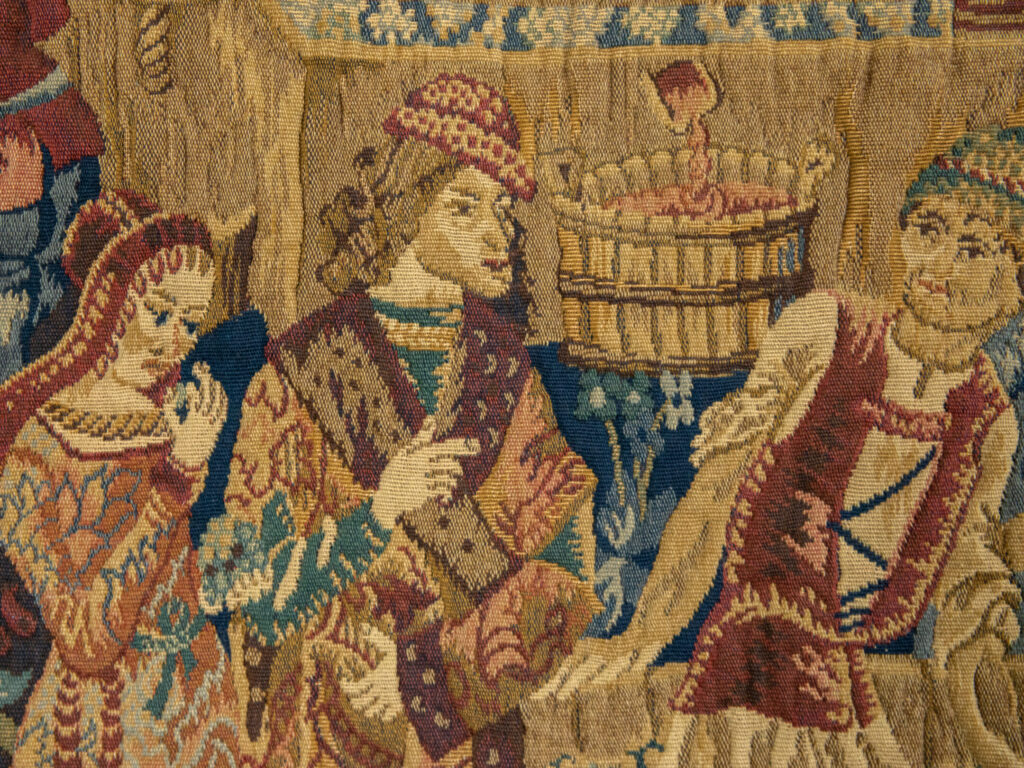 Вінтажний гобелен «Збір винограду»