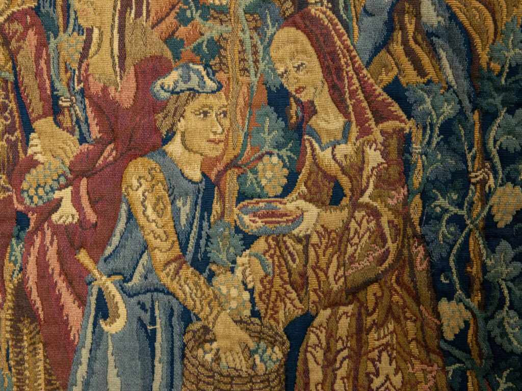 Вінтажний гобелен «Збір винограду»