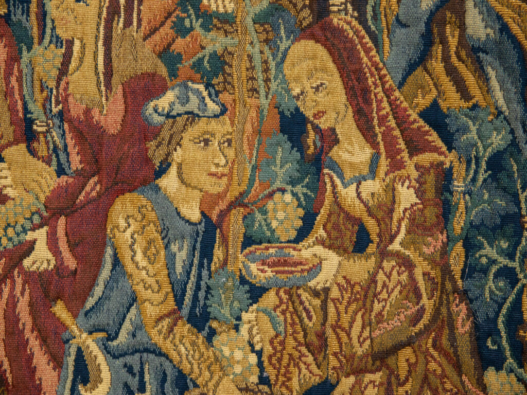 Вінтажний гобелен «Збір винограду»