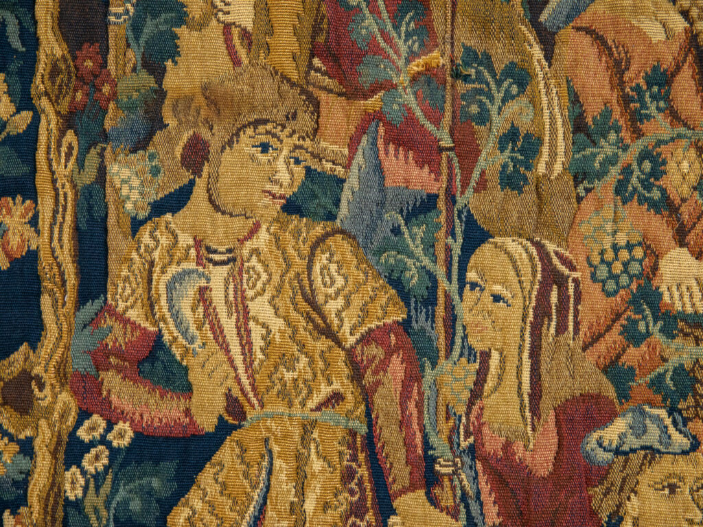 Вінтажний гобелен «Збір винограду»