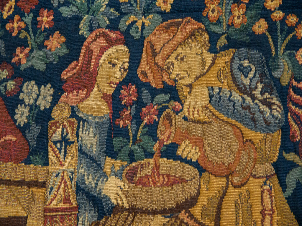 Вінтажний гобелен «Збір винограду»