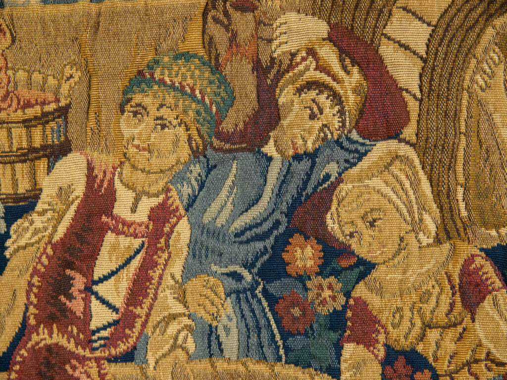 Вінтажний гобелен «Збір винограду»