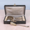 Антикварний набір срібних ложок у футлярі