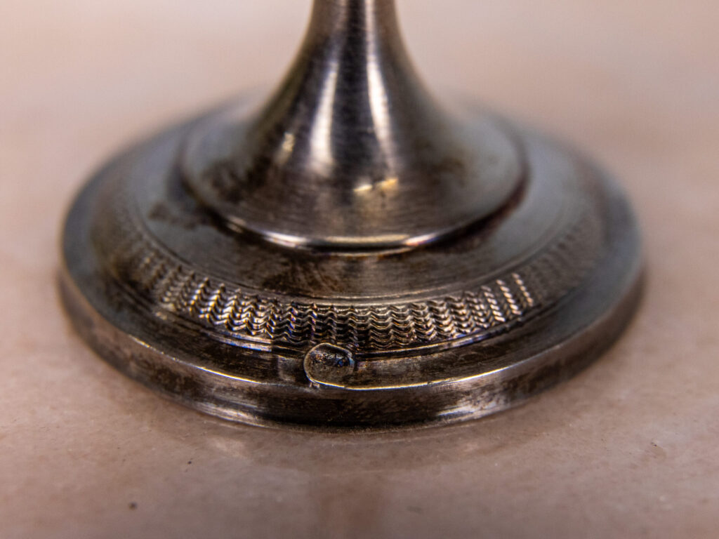 Антикварний срібний набір для подачі яйця