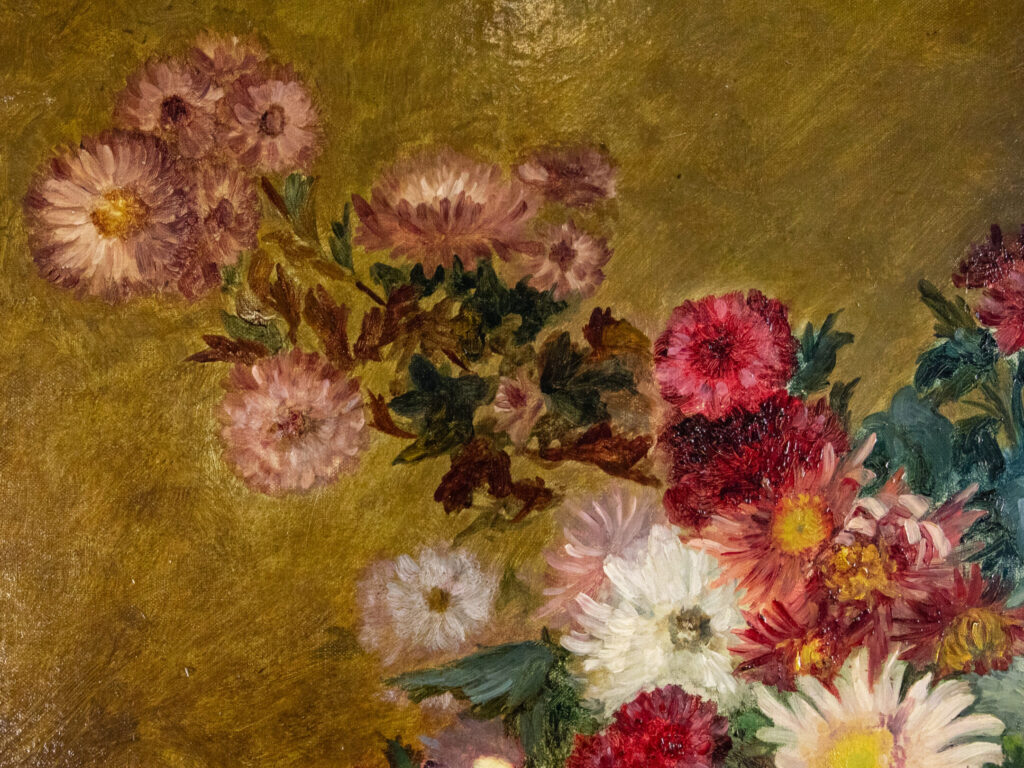 Антикварний живопис «Натюрморт з квітами»