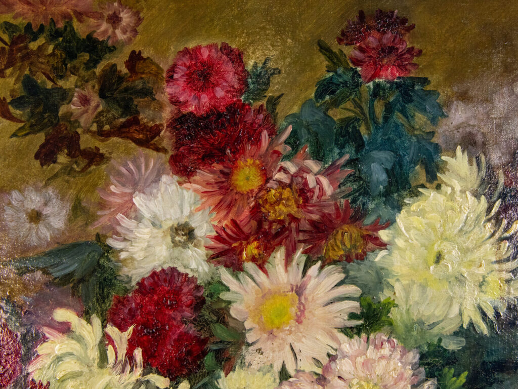 Антикварний живопис «Натюрморт з квітами»