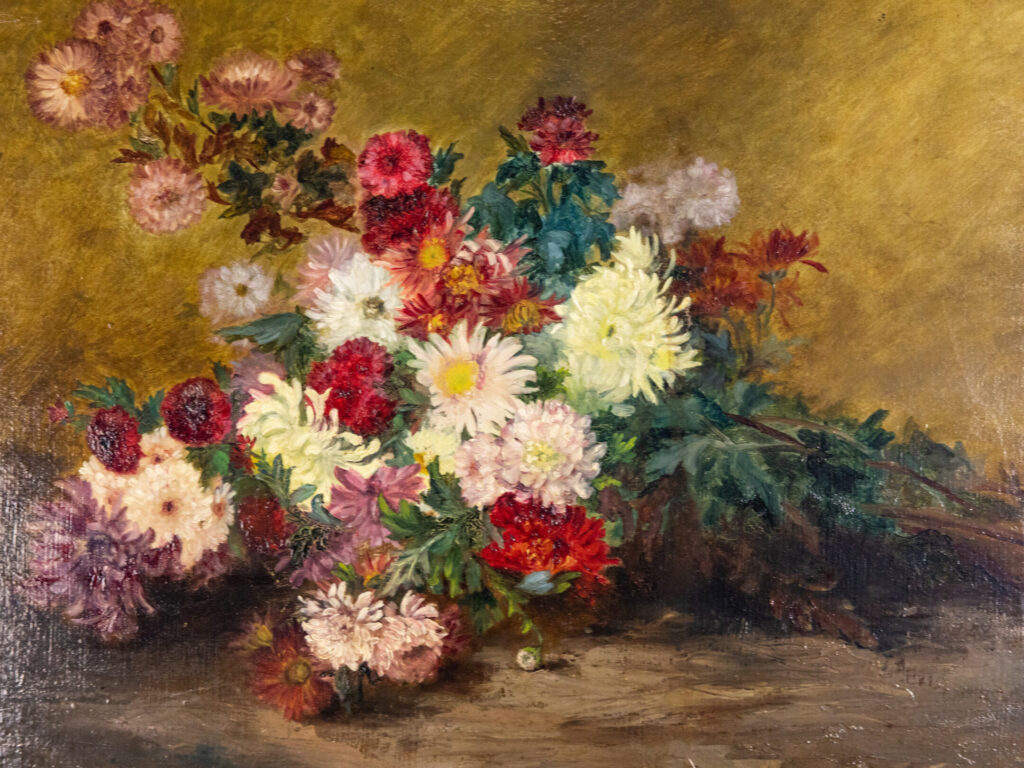 Антикварний живопис «Натюрморт з квітами»