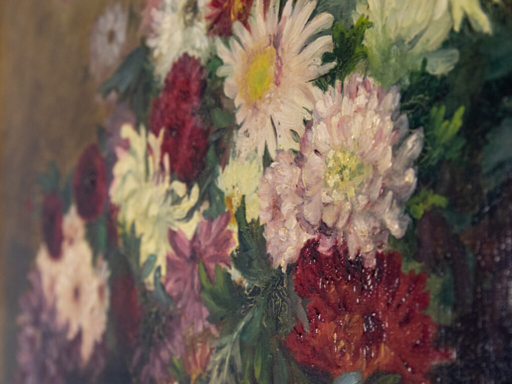 Антикварний живопис «Натюрморт з квітами»