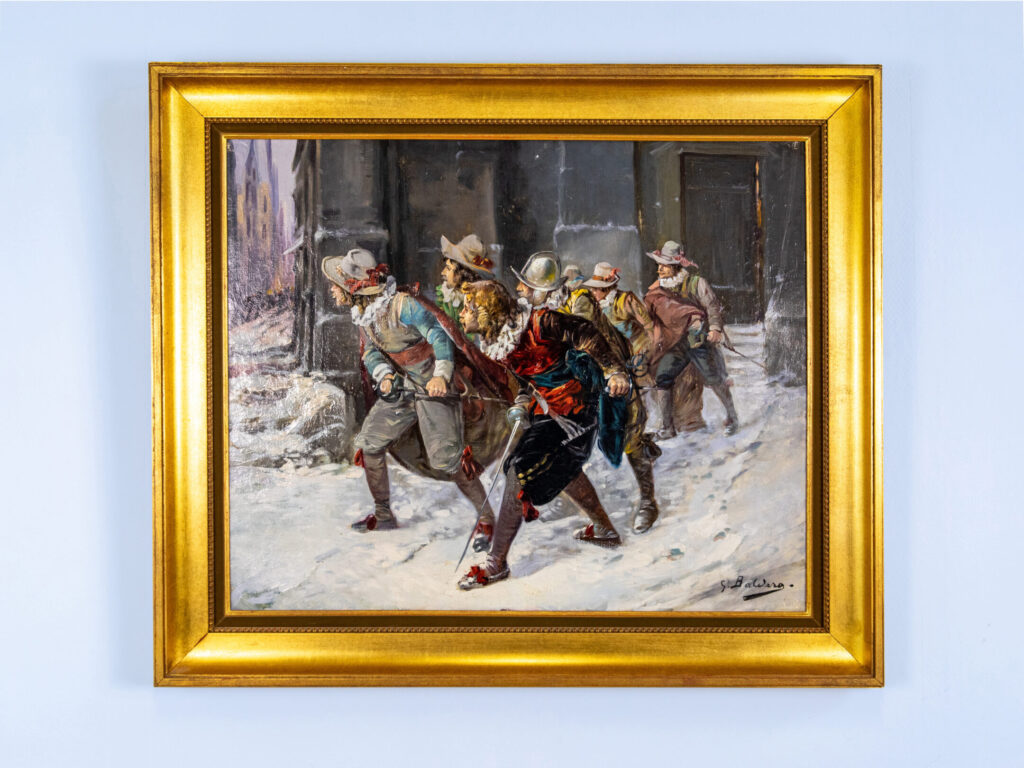 Антикварний живопис «Мушкетери», Л.Г. Бальдеро (Luigi Giorgio Baldero)