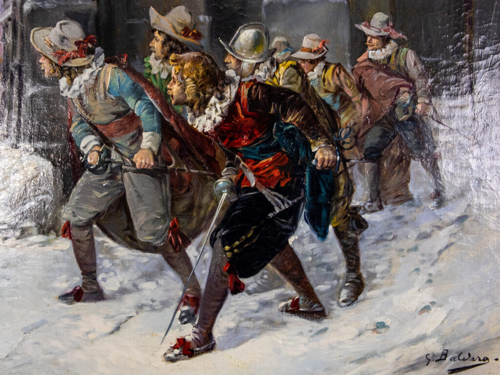 Антикварний живопис «Мушкетери», Л.Г. Бальдеро (Luigi Giorgio Baldero)