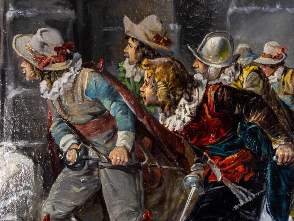 Антикварний живопис «Мушкетери», Л.Г. Бальдеро (Luigi Giorgio Baldero)