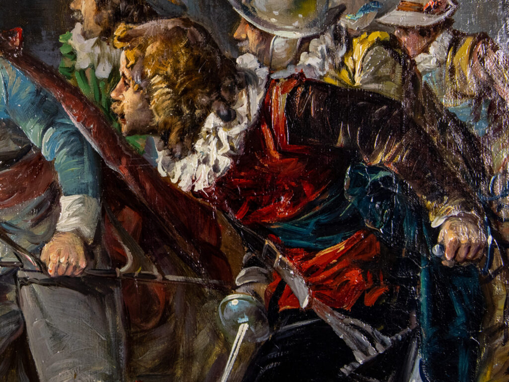 Антикварний живопис «Мушкетери», Л.Г. Бальдеро (Luigi Giorgio Baldero)