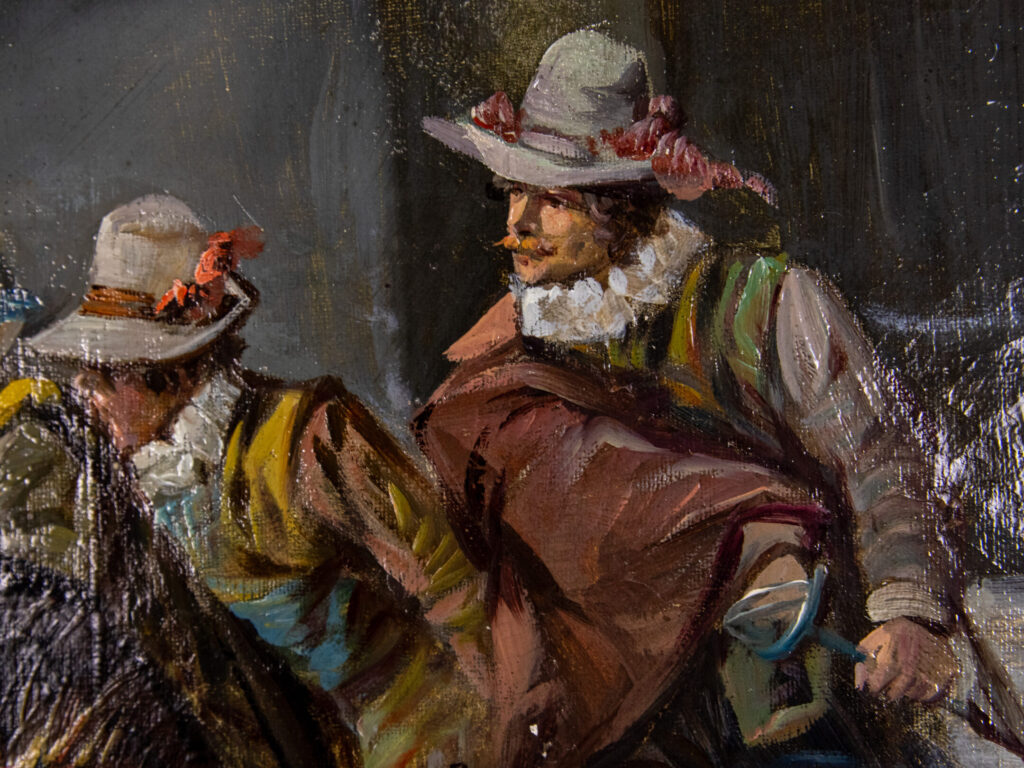 Антикварний живопис «Мушкетери», Л.Г. Бальдеро (Luigi Giorgio Baldero)