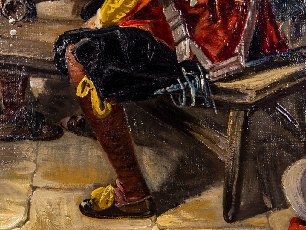 Антикварний живопис «Мушкетери за грою», Л. Г. Бальдеро (Luigi Giorgio Baldero)