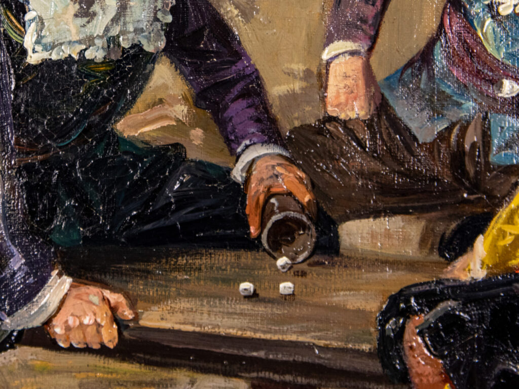 Антикварний живопис «Мушкетери за грою», Л. Г. Бальдеро (Luigi Giorgio Baldero)