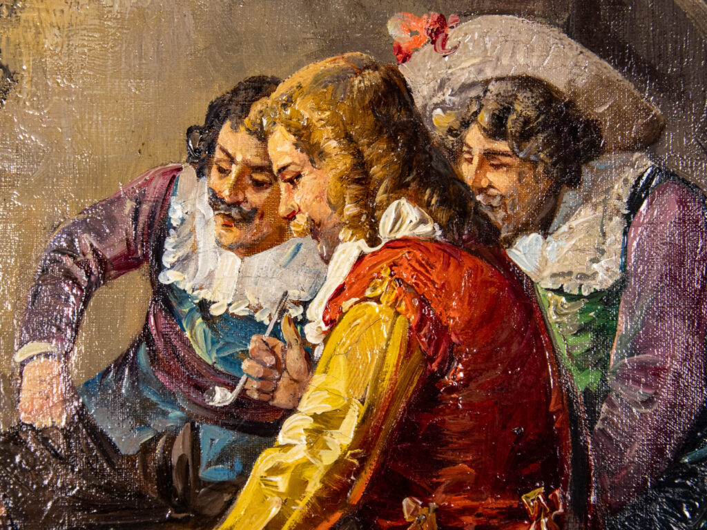 Антикварний живопис «Мушкетери за грою», Л. Г. Бальдеро (Luigi Giorgio Baldero)