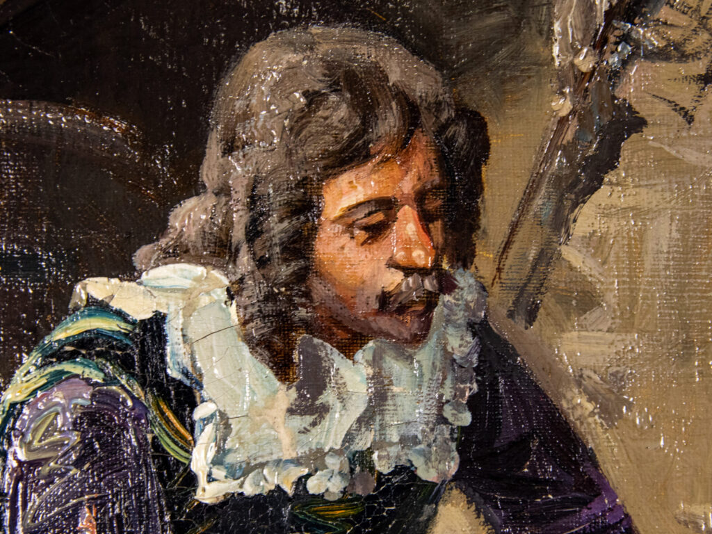 Антикварний живопис «Мушкетери за грою», Л. Г. Бальдеро (Luigi Giorgio Baldero)