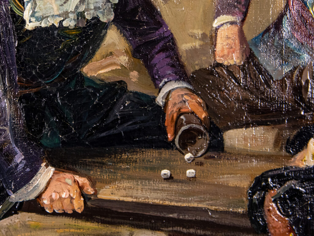 Антикварний живопис «Мушкетери за грою», Л. Г. Бальдеро (Luigi Giorgio Baldero)