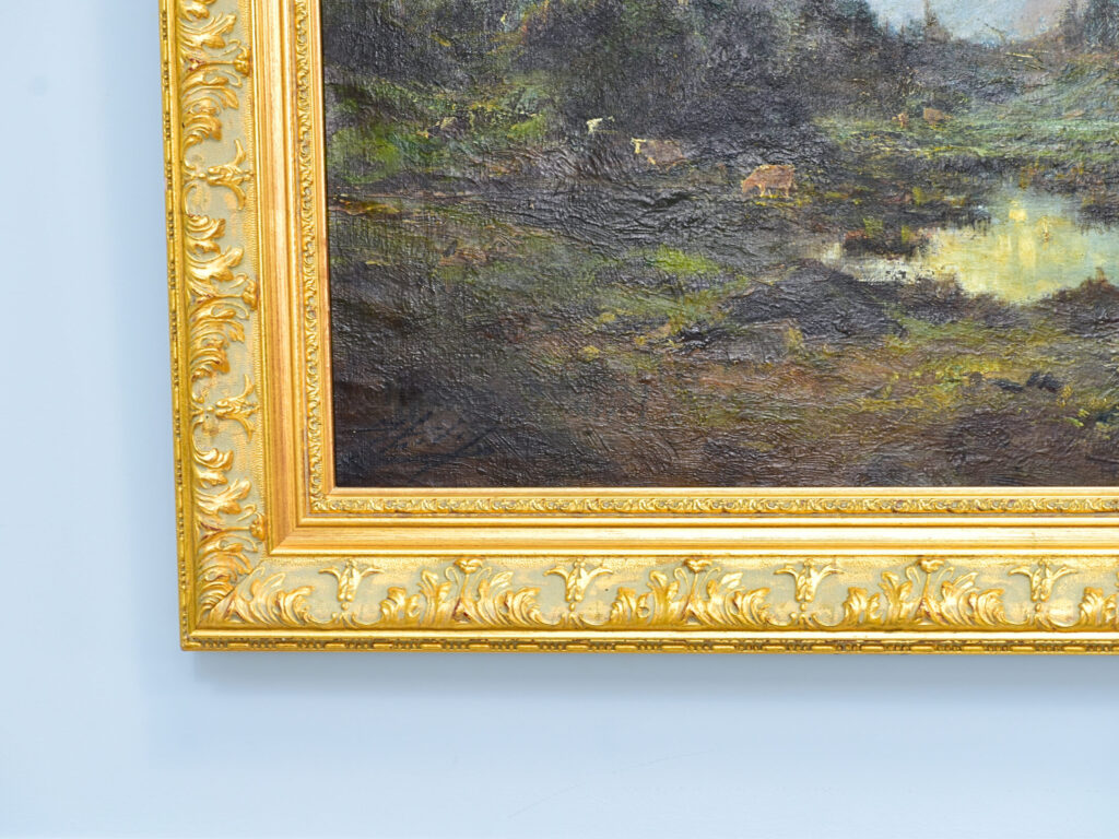 Антикварний живопис «Альпійський пейзаж»