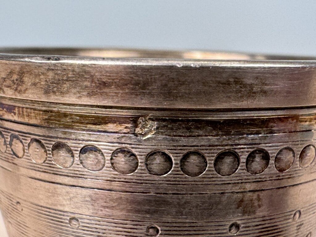 Антикварний срібний набір для подачі яйця