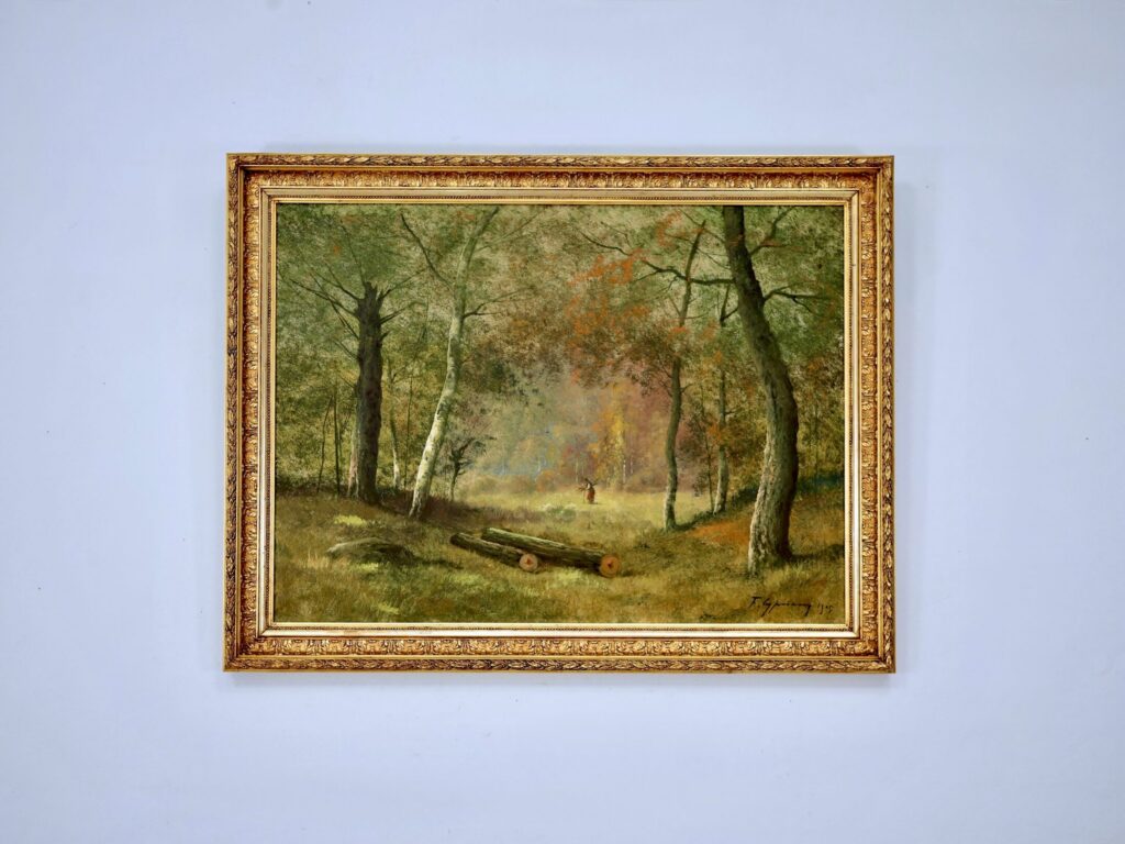 Антикварний живопис «Лісовий пейзаж», Ф. Чипріані (F. Cypriany)