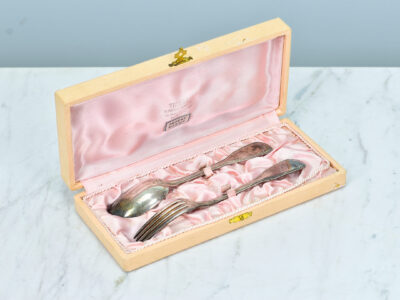 Антикварний набір срібних столових приборів, Maison Hénin