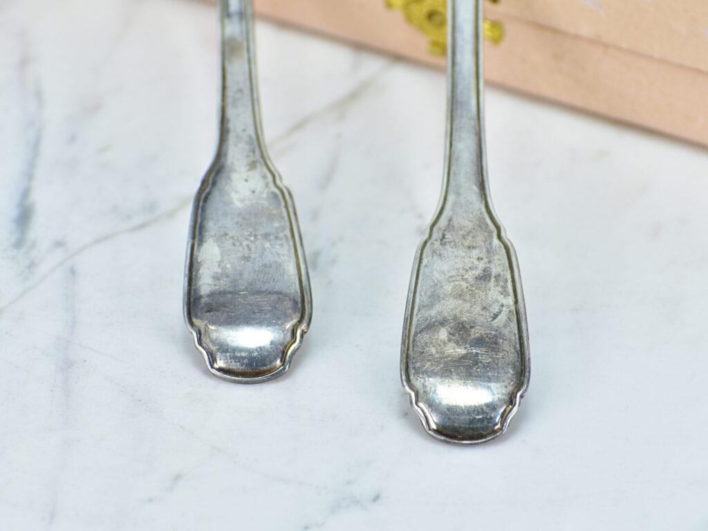 Антикварний набір срібних столових приборів, Maison Hénin