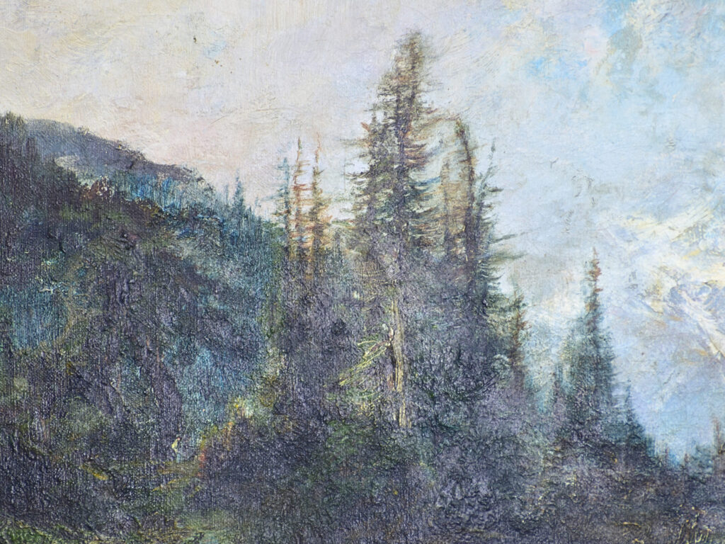 Антикварний живопис «Альпійський пейзаж»