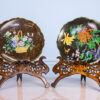 Антикварні декоративні тарілки в техніці Клуазоне
