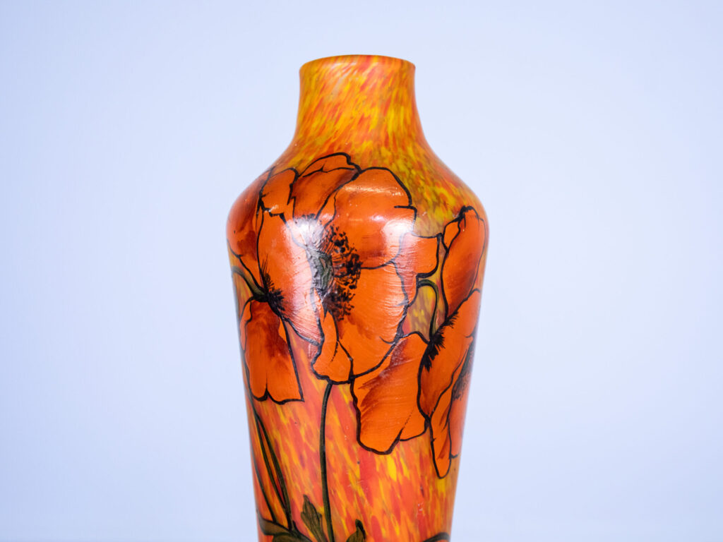 Антикварна ваза з маками, Ф.Легра (F.Legras)