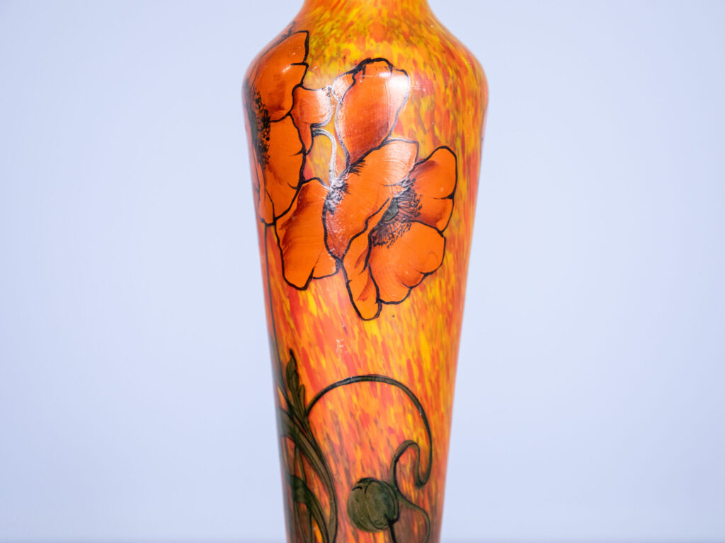 Антикварна ваза з маками, Ф.Легра (F.Legras)