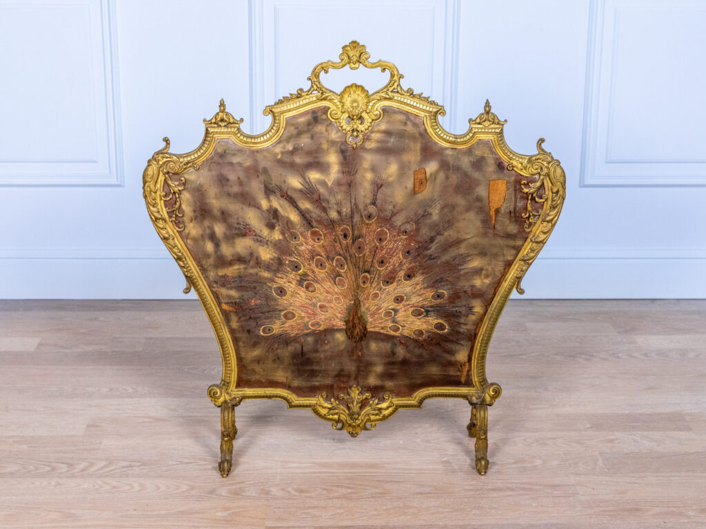 Антикварний камінний екран у стилі Рококо