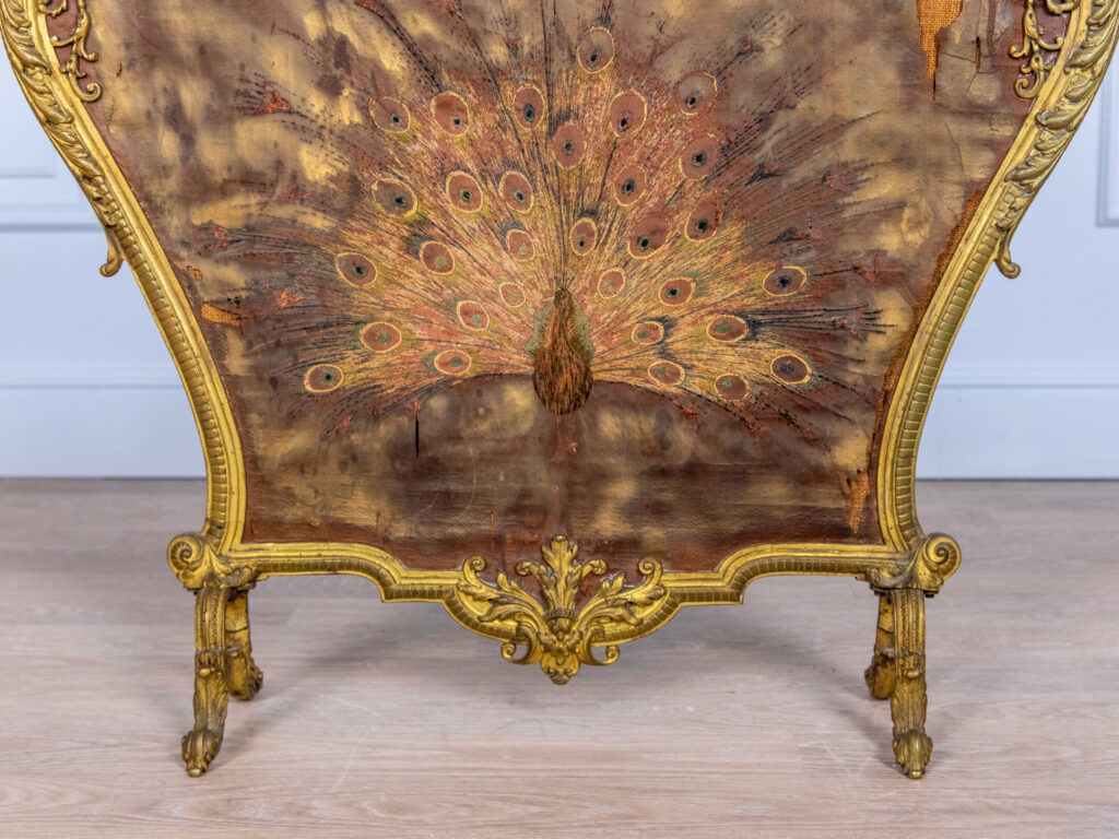 Антикварний камінний екран у стилі Рококо