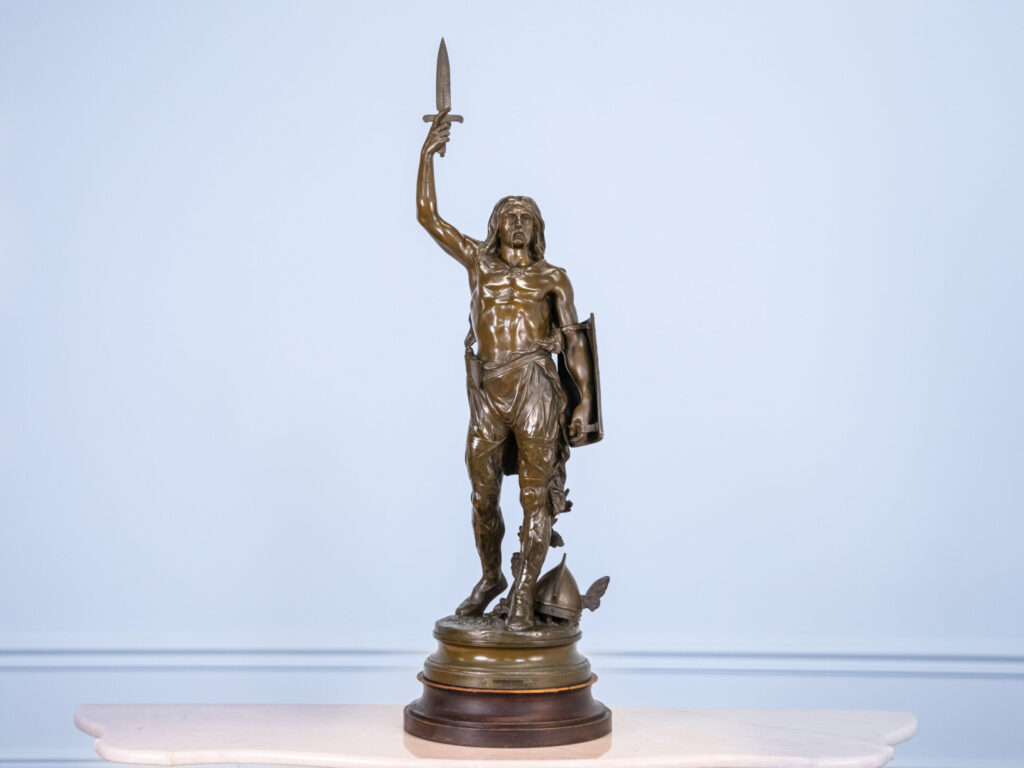 Антикварна бронзова скульптура «Верцингеторикс», A. Gaudez