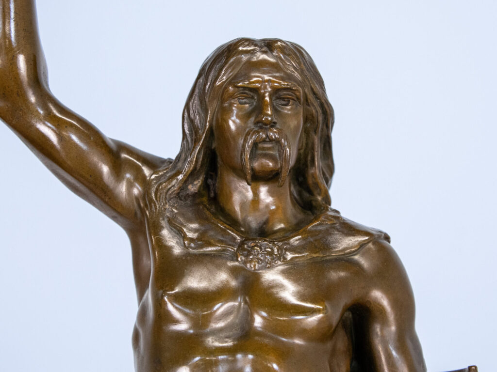 Антикварна бронзова скульптура «Верцингеторикс», A. Gaudez