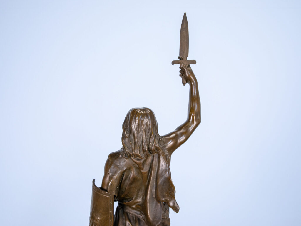 Антикварна бронзова скульптура «Верцингеторикс», A. Gaudez